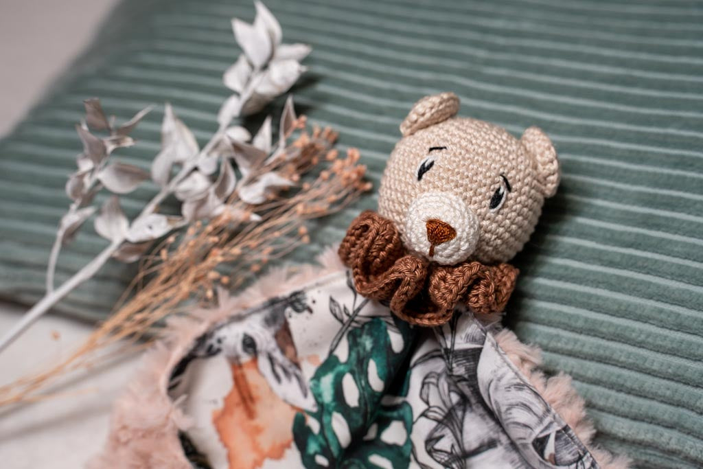 doudou ourson crème crochet